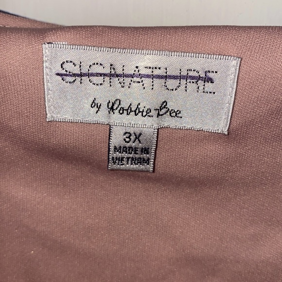 Robbie Bee Gray Polka Dot Ruffled Dress NWT 3X - Picture 5 of 8